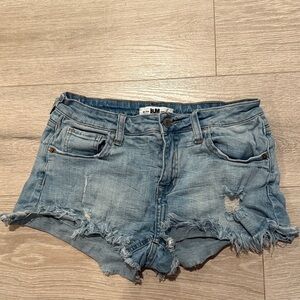 L&M Distressed Light Blue Jean Shorts